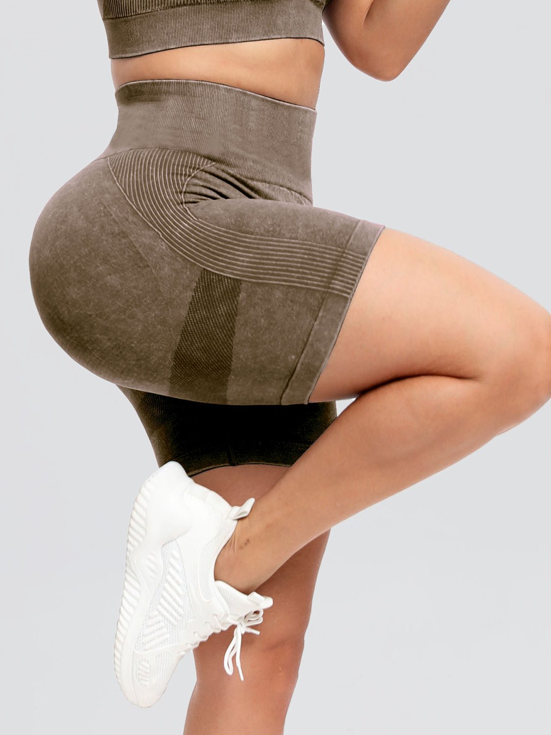 Washed High Waist Shorts - SKIP - She Keeps It Peachy