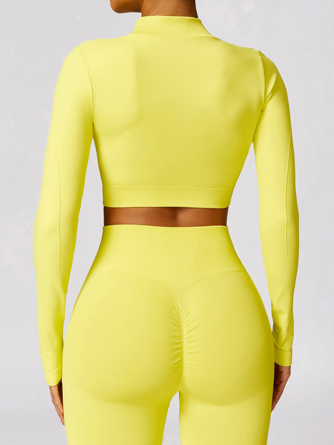 Zip Up Outerwear and High Waist Pants Set - SKIP - She Keeps It Peachy