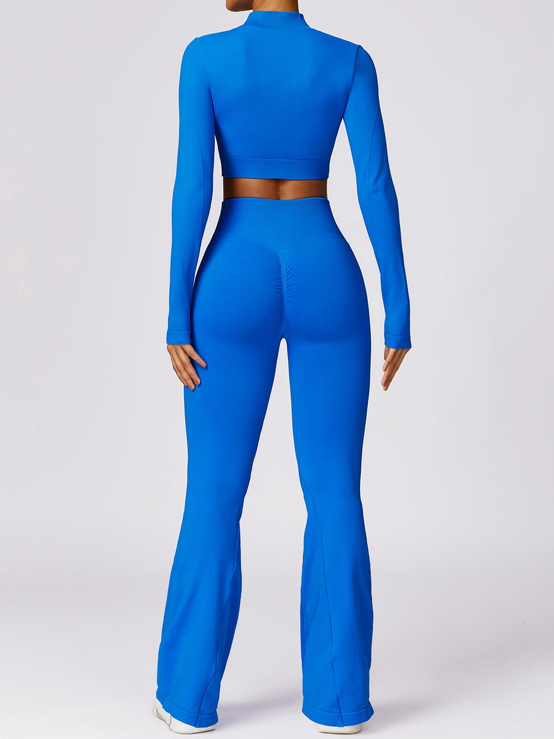 Zip Up Outerwear and High Waist Pants Set - SKIP - She Keeps It Peachy