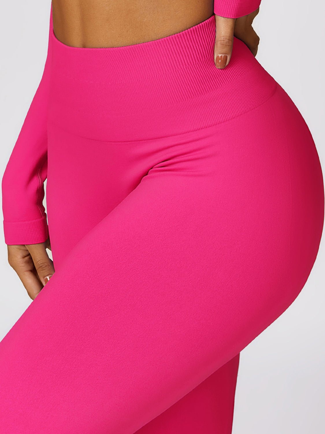 Zip Up Outerwear and High Waist Pants Set - SKIP - She Keeps It Peachy